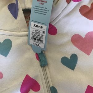 New Cat and Jack Target girls zip front print, hooded sweatshirt. XXL